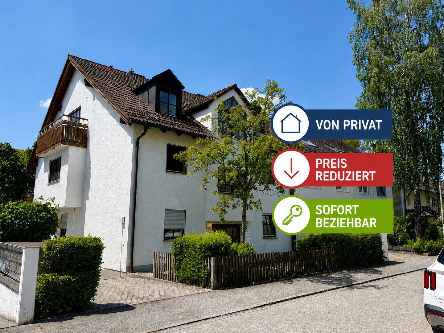 Exklusive Dachgeschosswohnung in Alleinlage – 2 Balkone – 2 Bäder