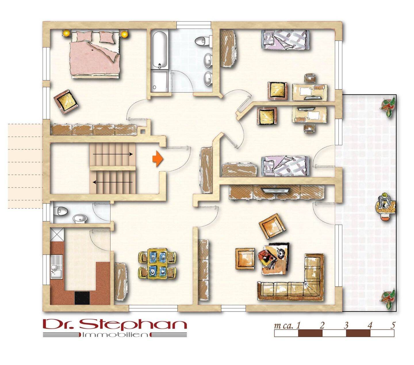 Eine Rarität: 5-Zimmer-Wohnung mit Balkon in naturnaher Lage, 64653 Lorsch
