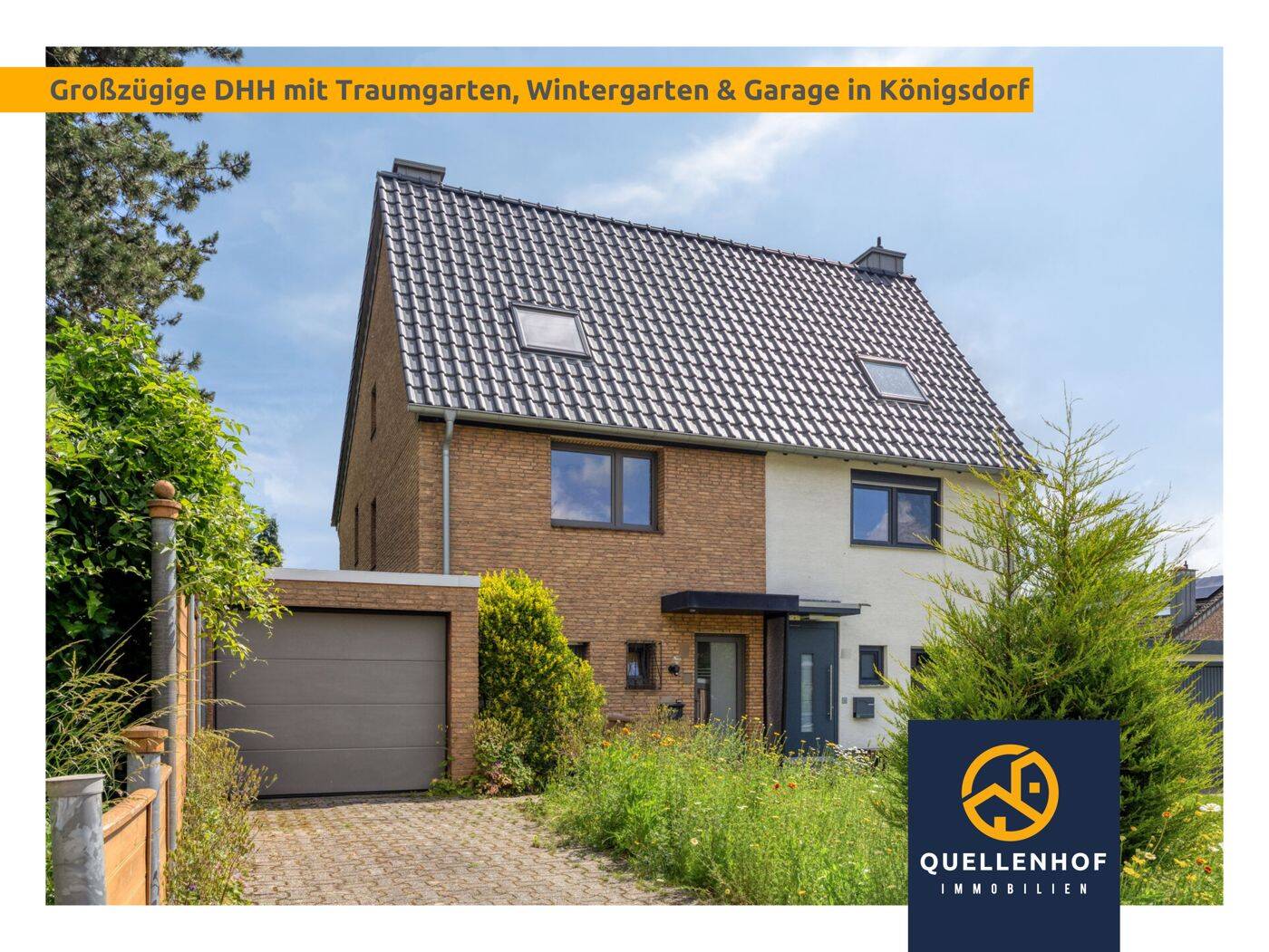 Königsdorf: DHH mit 146 m², Wintergarten, Keller, Garage & Traumgarten / Dach & Fenster saniert!, 50226 Frechen