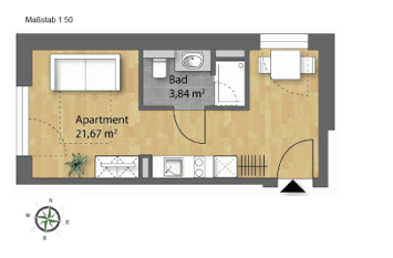 Studentenapartments, 93051 Regensburg (Galgenberg Großprüfening-Dechbetten-Königswiesen Kumpfmühl-Ziegetsdorf-Neuprüll)