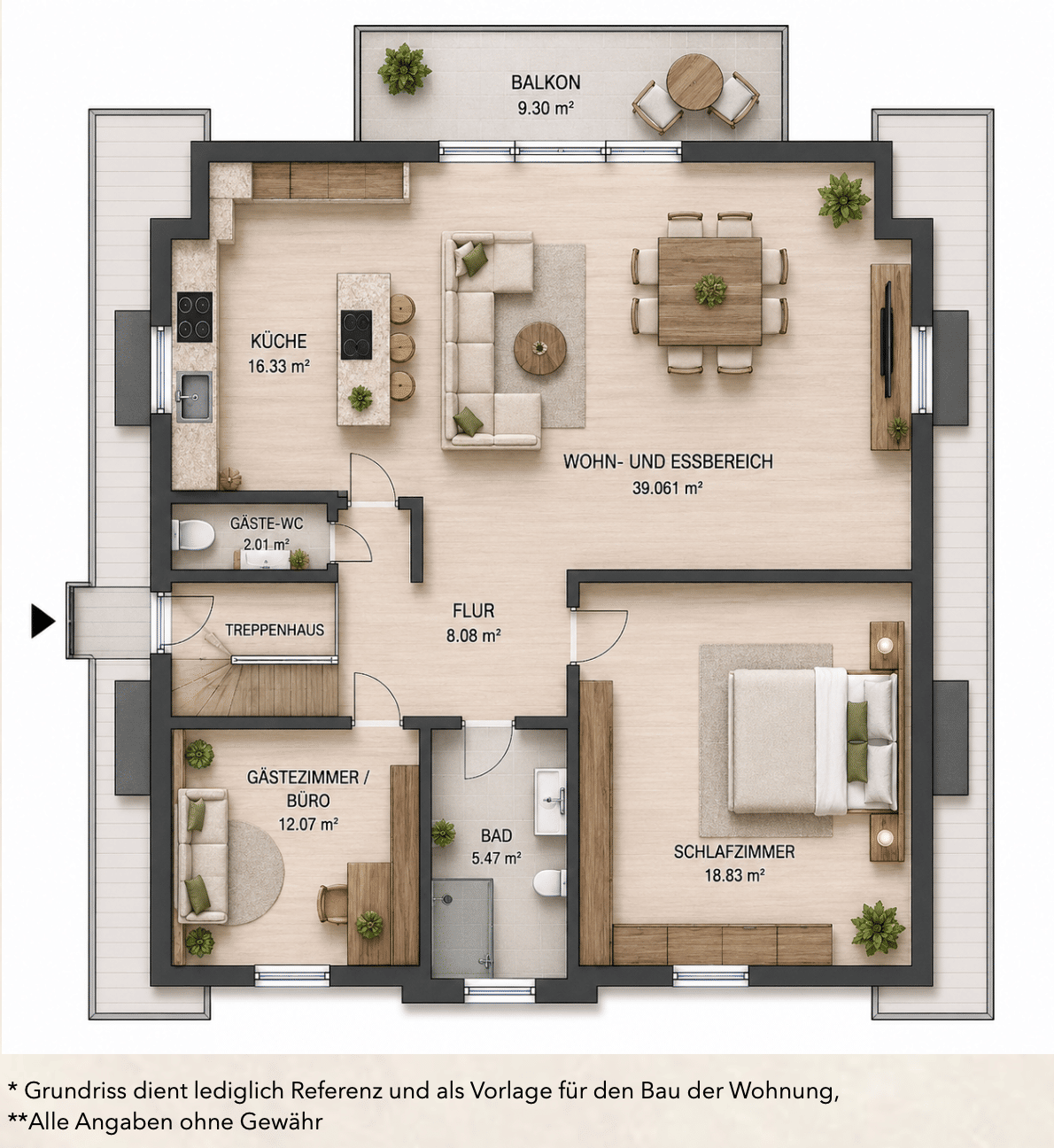 3-Zimmer-Neubauwohnung mit Balkon & PV-Stromnutzung, 61118 Bad Vilbel