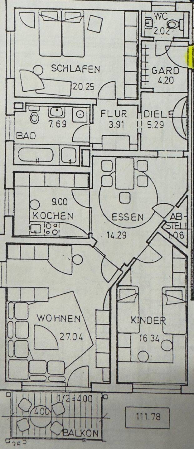 3-Zimmer-Wohnung | 111,8 m² | Südbalkon | eigener Carport | Einbauküche | Roßtal-Weitersdorf, 90574 Roßtal