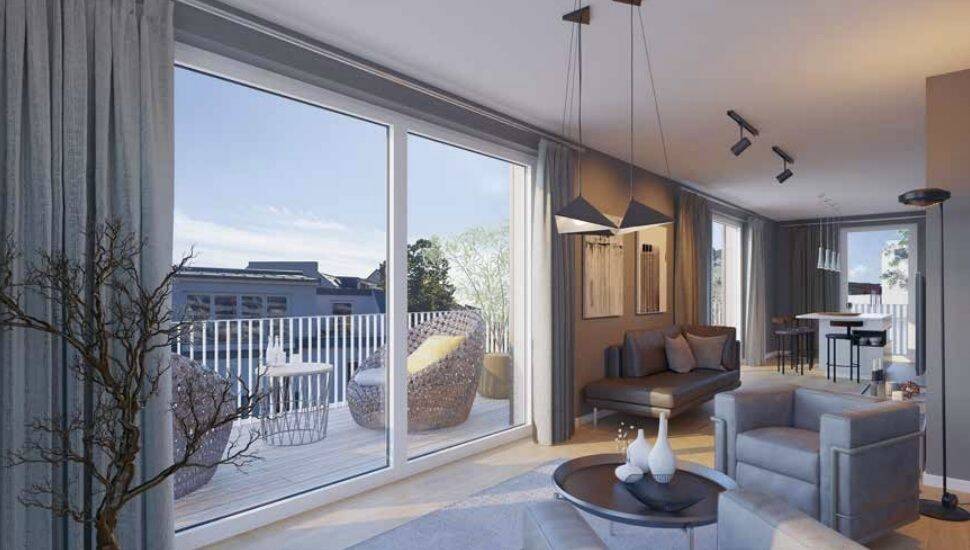 * Erstbezug in der Penthouse-Etage * Traumwohnung mit umlaufender Terrasse & Einbauküche * *, 4107 Leipzig (Zentrum Zentrum-Süd)