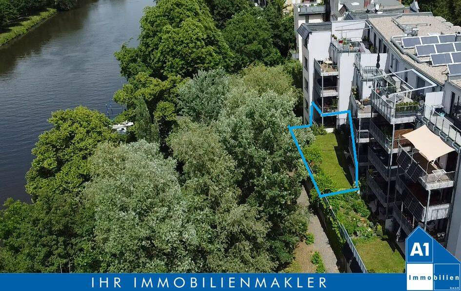 Exklusive Erdgeschoss- Eigentumswohnung mit Garten, zwei Stellplätzen , zwei Abstellräumen und hochwertiger Ausstattung mit Blick auf die Saale, 6110 Halle (Saale) (Damaschkestraße Gesundbrunnen Innenstadt Lutherplatz Saaleaue)