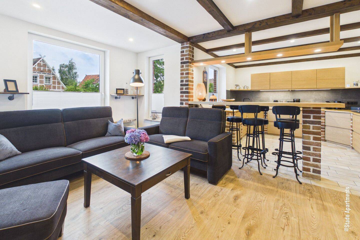 Hollern-Twielenfleth: frisch renoviertes, möbliertes 4-Zimmer Apartment zur Vermietung auf Zeit!, 21723 Hollern-Twielenfleth
