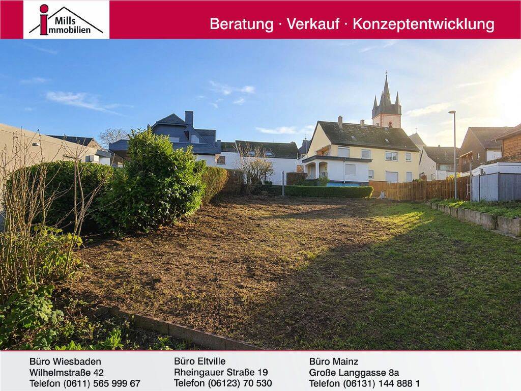 Schönes Baugrundstück ideal für ein Einfamilienhaus teilweise mit Fernblick in schöner Wohnlage von Eltville-Rauenthal, 65345 Eltville am Rhein
