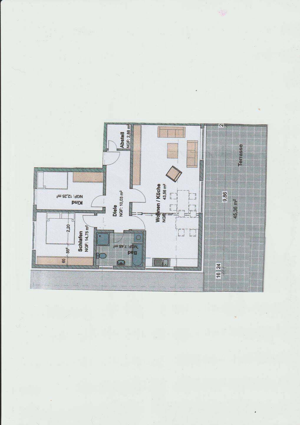 3-Raumwohnung mit Klimaanlage im Wohnbereich, 39359 Calvörde