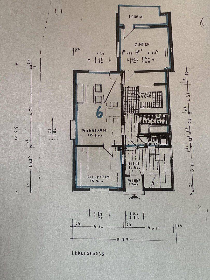 Helle 4-Zimmerwohnung in Leimen (nicht Fasanerie), EG mit Balkon, Einbauküche, 69181 Leimen