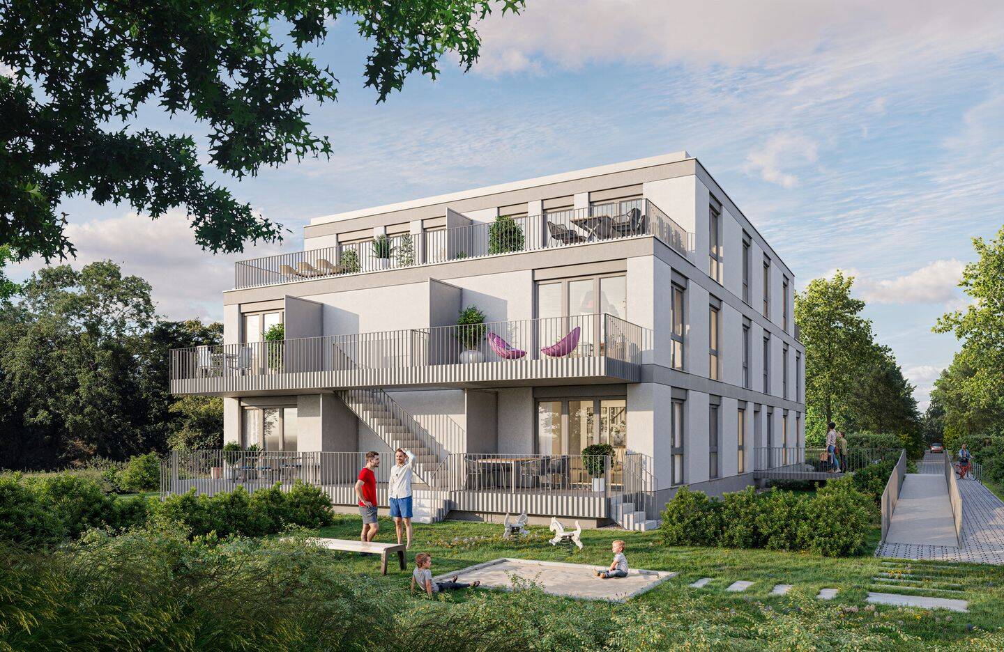 Barrierefrei ins Traumzuhause: 3-Zimmer-EG-Wohnung mit Balkon und Gartenanteil – WE03 – 12205 Berlin – Bild 1 von 3