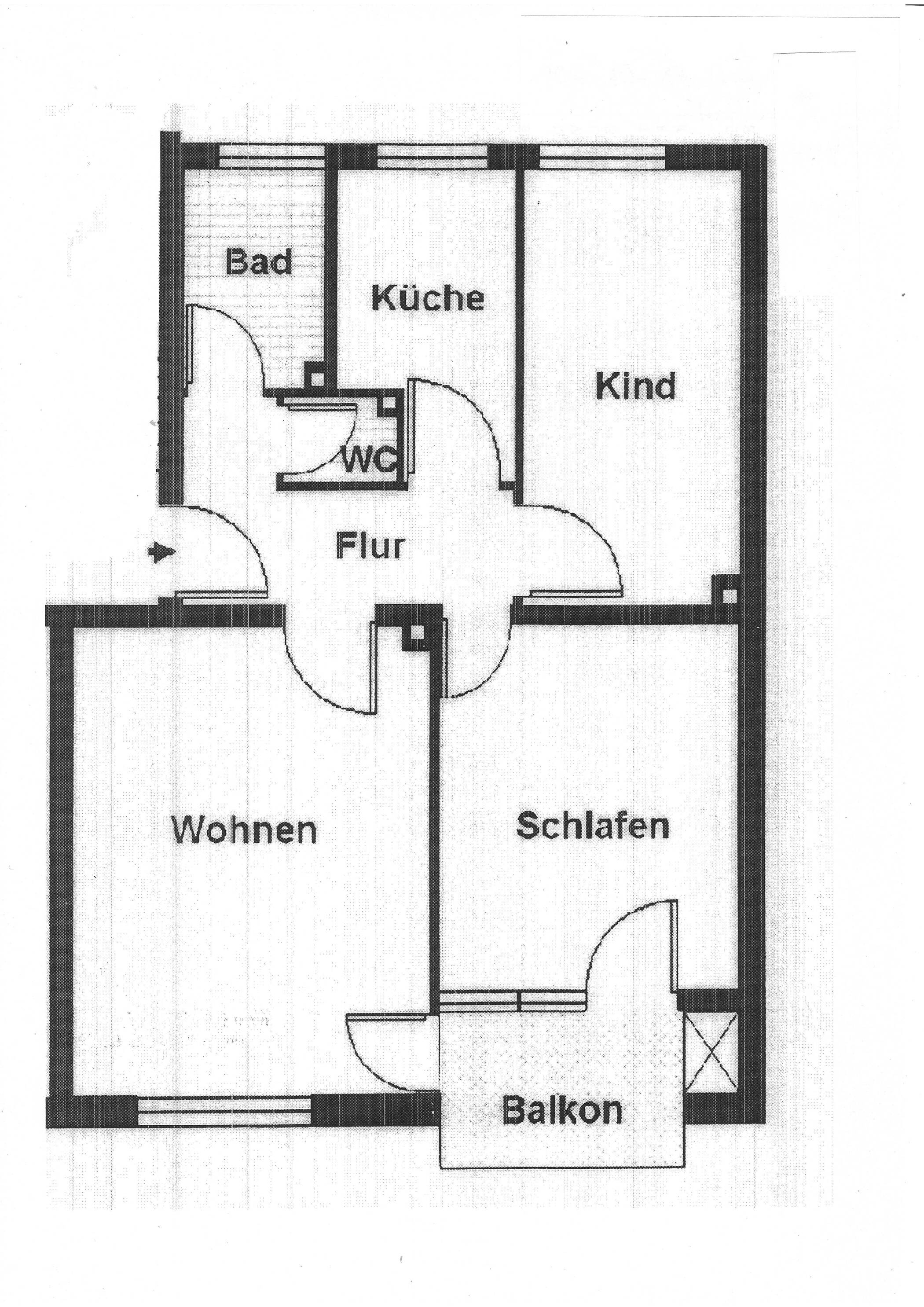 Kleine 3-Zimmer-Wohnung ruhige Wohnlage in Lauf zur Vermietung frei ab 01.09.2026, 91207 Lauf a.d. Pegnitz (Lauf)