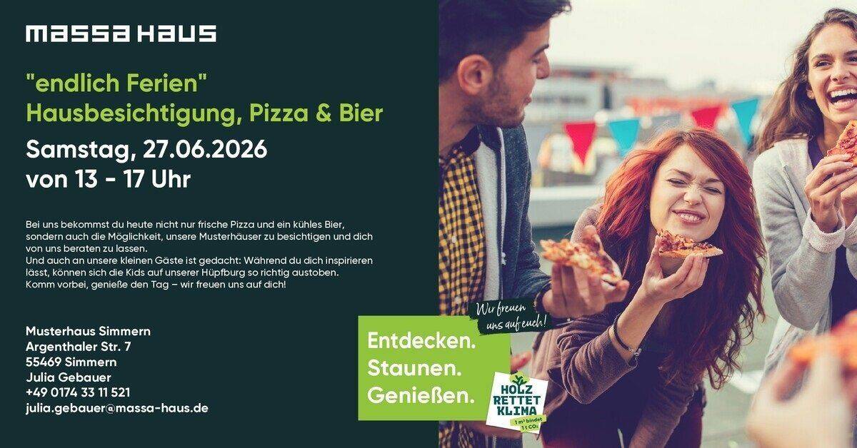 endlich Ferien! 27.06. *Hausbesichtigung mit Pizza & Bier*, 54662 Speicher