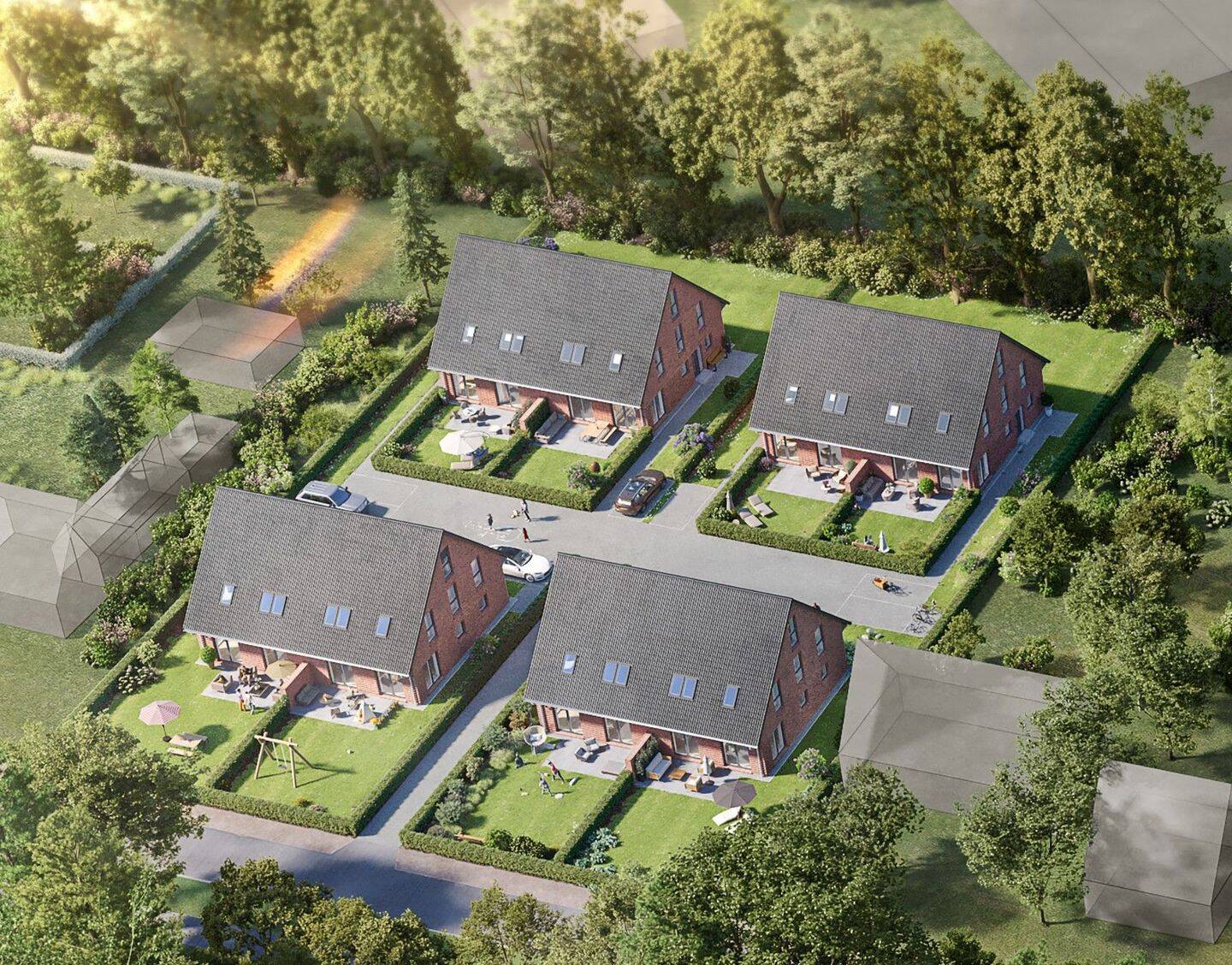 LOTTBEK LODGES – Energieeffiziente Doppelhaushälften im Grünen, 22949 Ammersbek