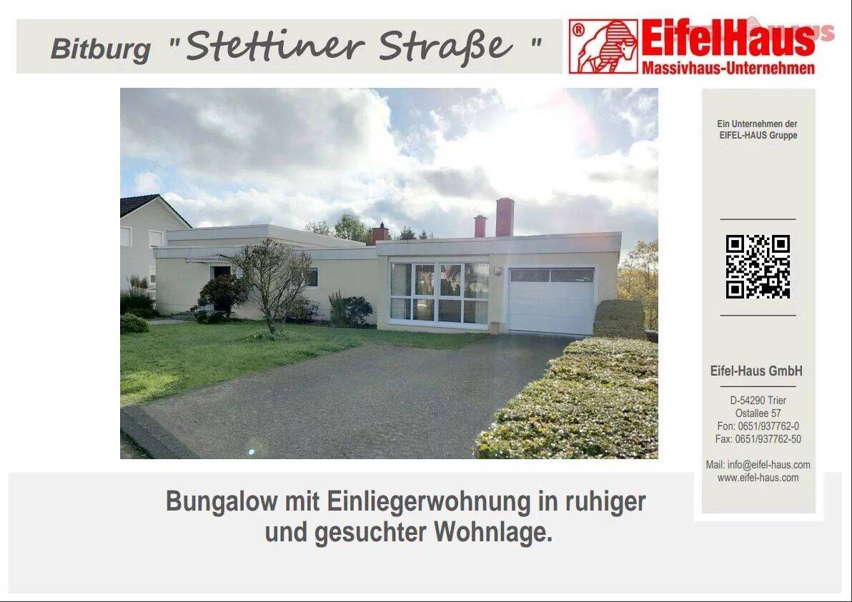 Bungalow mit Einliegerwohnung zu verkaufen, 54634 Bitburg