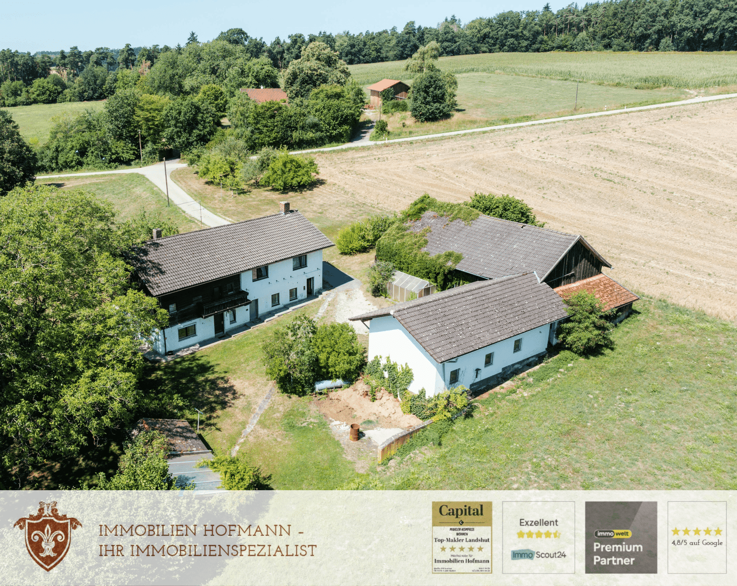 *** Sanierungsbedürftige Hofstelle in absoluter Alleinlage mit arrondiertem Grundstück ***, 94419 Reisbach