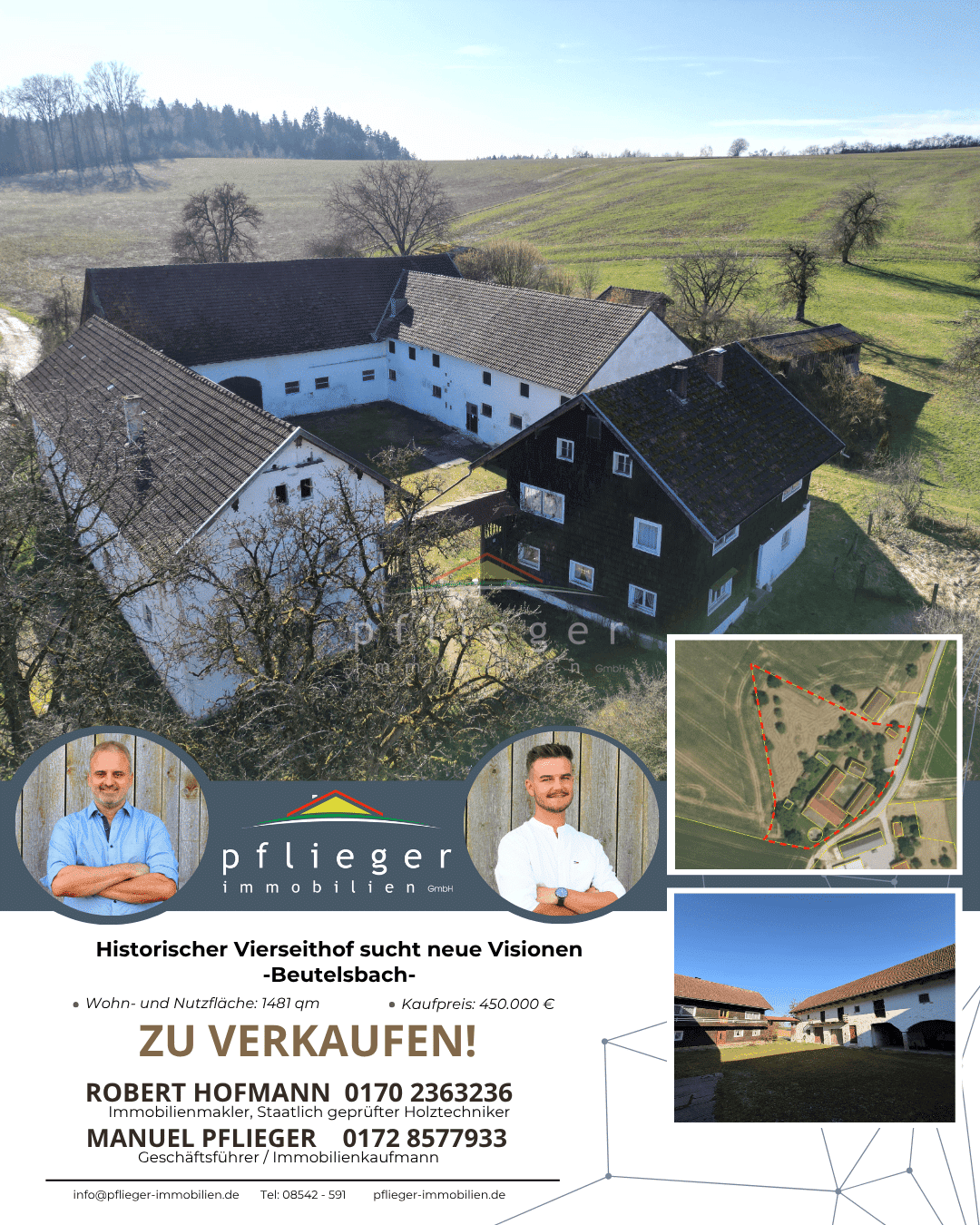 Vierseithof mit Stallungen, Scheune und Werkstatt, 94501 Aidenbach