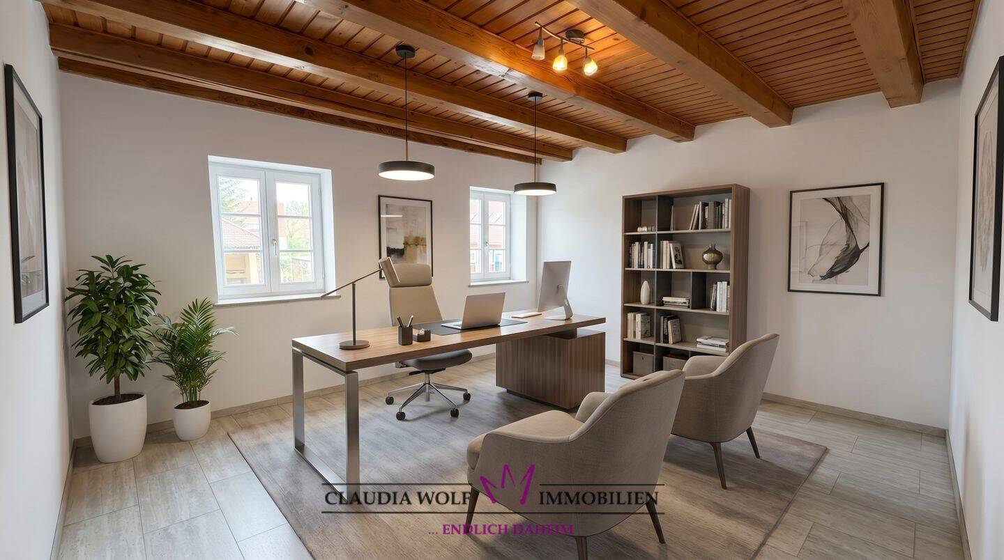 *** WOHNEN UND ARBEITEN UNTER EINEM DACH – Fachwerkhaus mit Praxis-oder Büropotenzial in Larrieden ***, 91555 Feuchtwangen