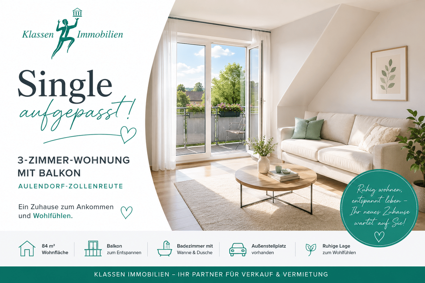 3-Zimmer-Whg. in Aulendorf mit Balkon, 88326 Aulendorf
