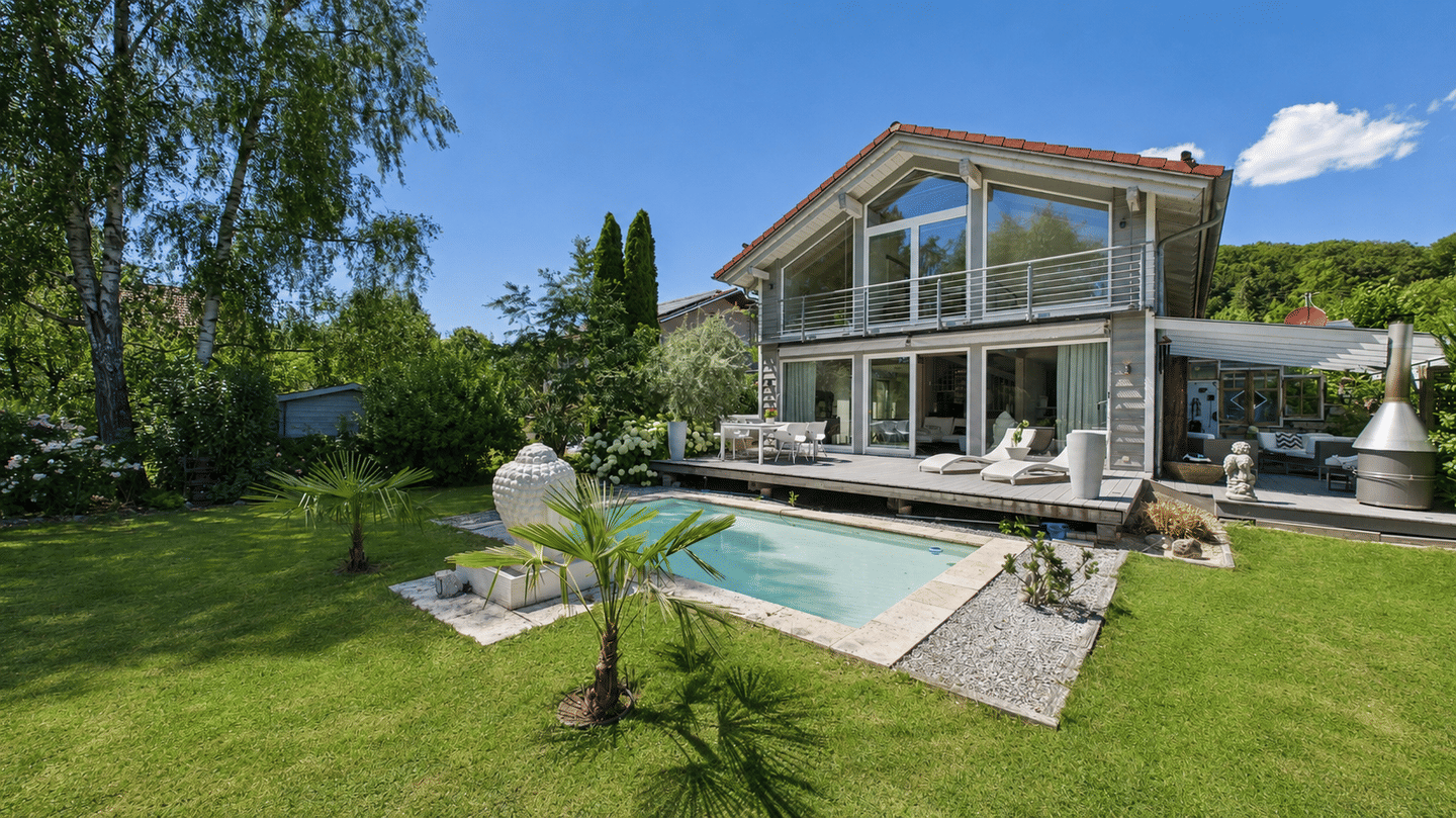 Exklusive Architekten-Villa: Lebensgefühl pur mit Wellnessgarten, 82237 Wörthsee