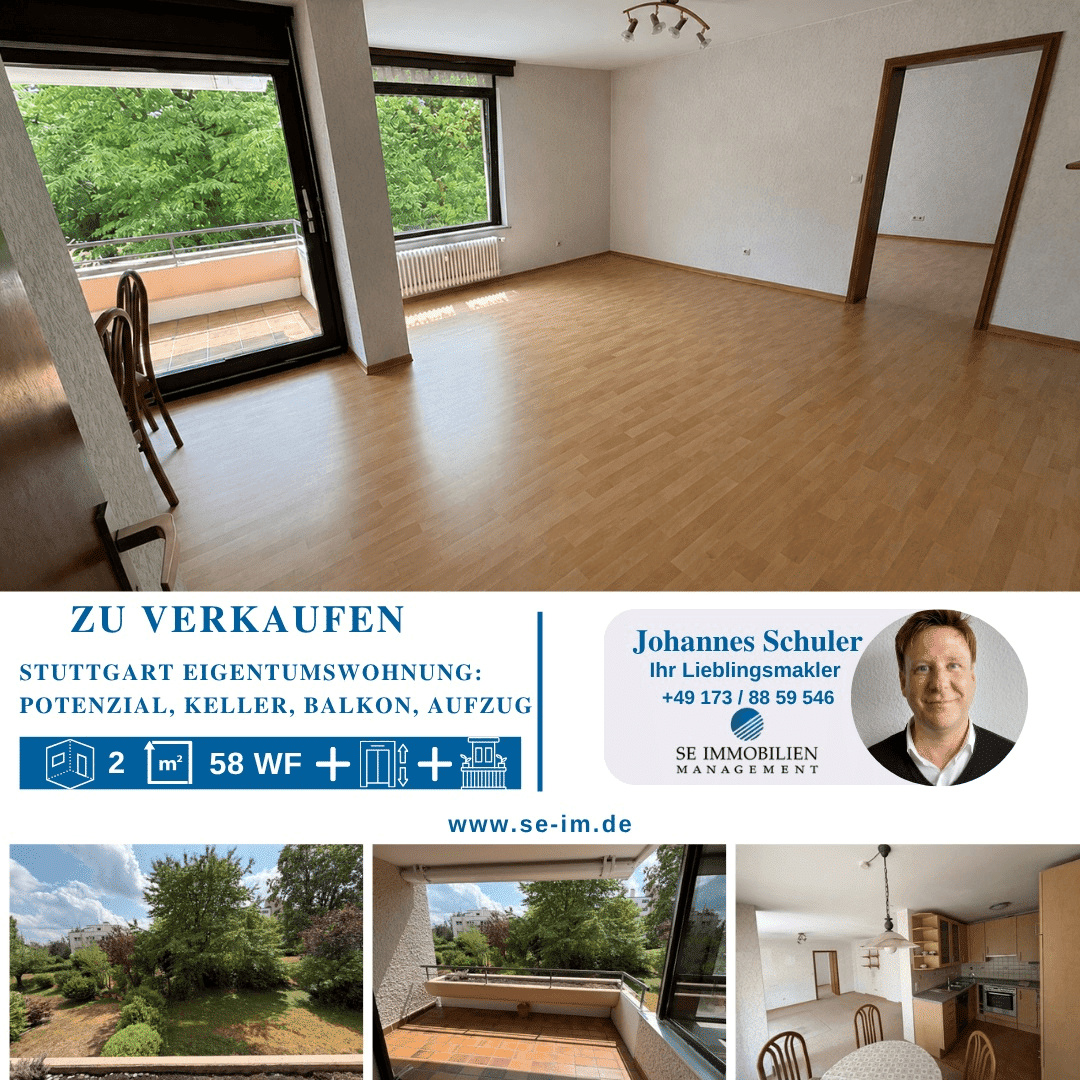 2-Zimmerwohnung mit großem Südbalkon – Günstig und sofort frei, 70565 Stuttgart (Dürrlewang Fasanenhof Möhringen Rohr Vaihingen)