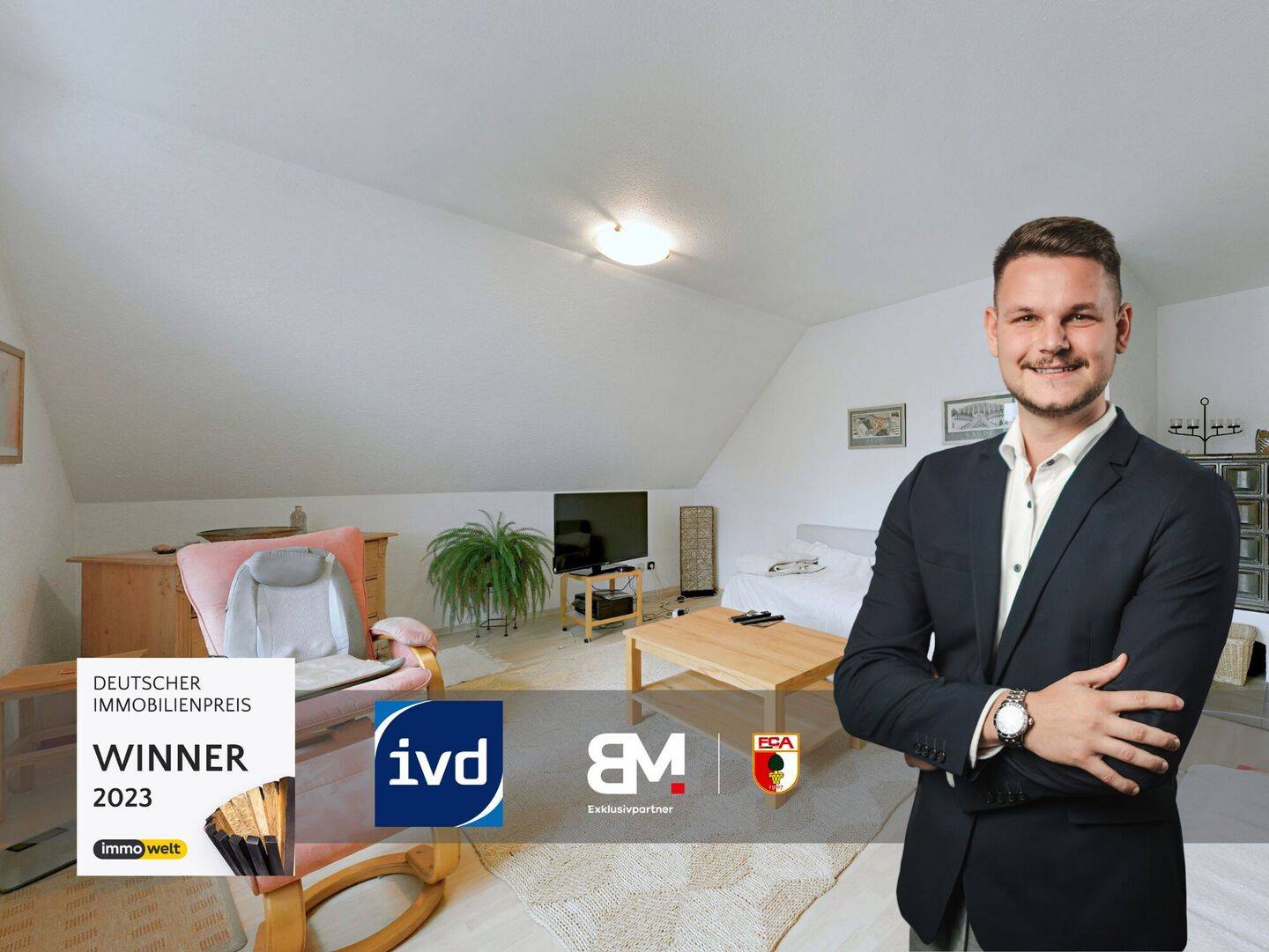 Charmante Dachgeschosswohnung mit Loggia, TG-Stellplatz & vielseitigem Dachstudio – Augsburg-Lechhausen, 86167 Augsburg (Lechhausen)