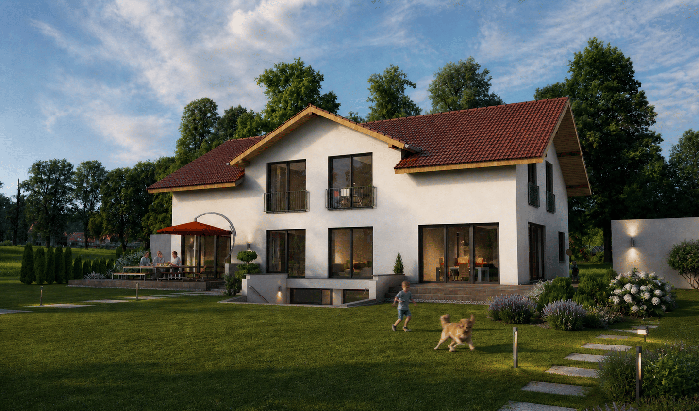 Projektierung – Neubau von Doppelhaushälfte mit Bergblick, 82377 Penzberg