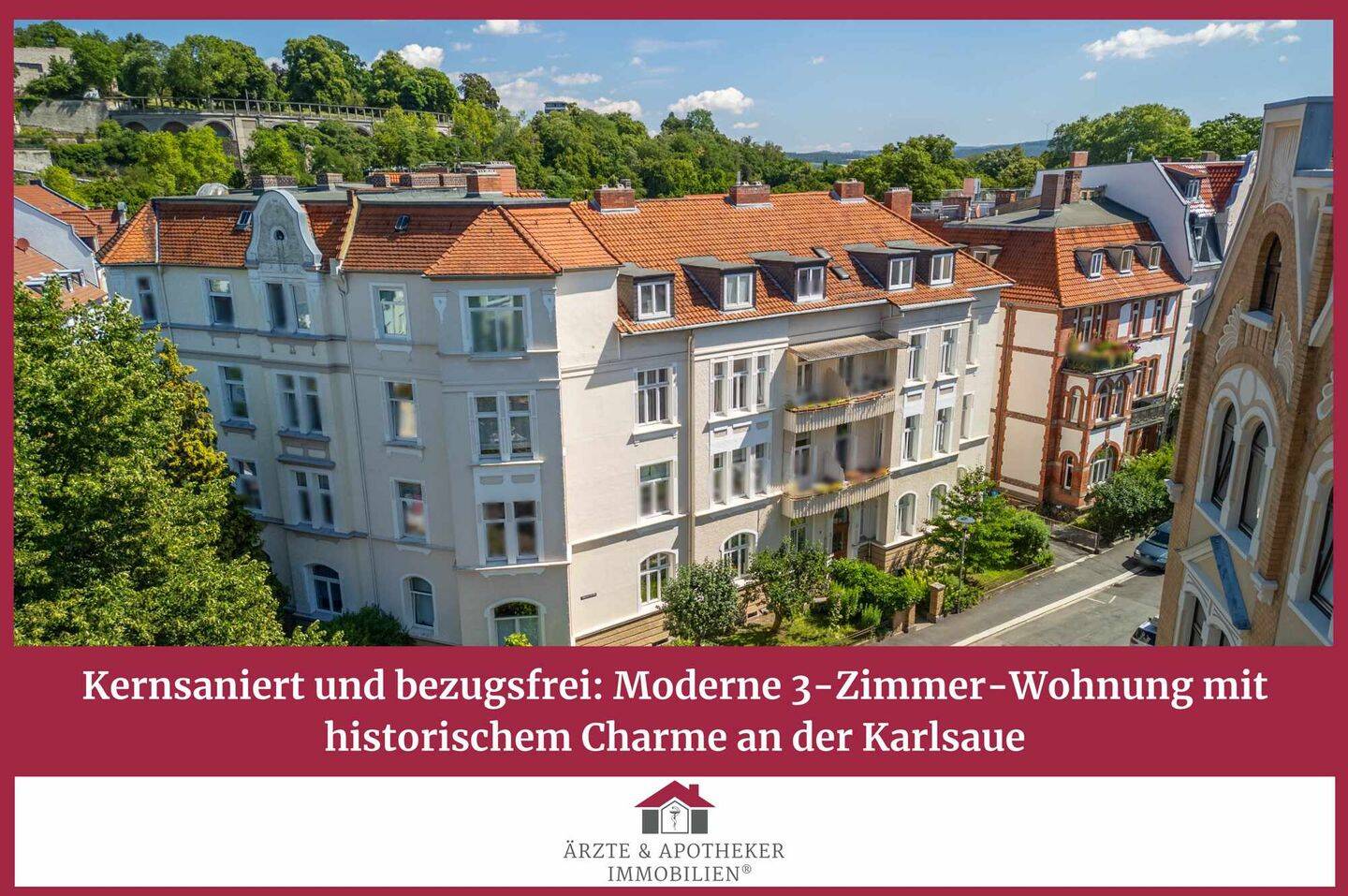 Kernsaniert & bezugsfrei: Moderne 3,5-Zimmer-Wohnung mit historischem Charme an der Karlsaue, 34121 Kassel (Mitte Süd Wehlheiden)