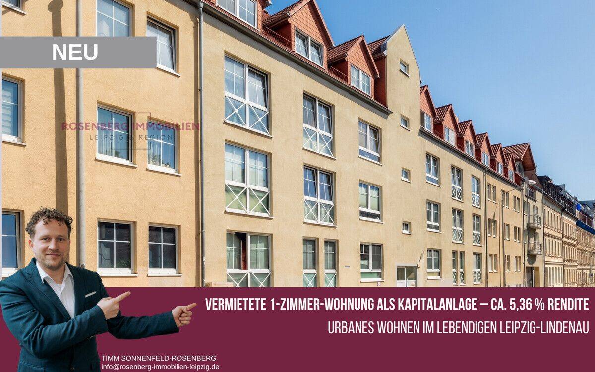 Lindenau-Investment: Vermietete 1-Zimmer-Wohnung mit 5,36 % Rendite, 4177 Leipzig (Altlindenau Lindenau)