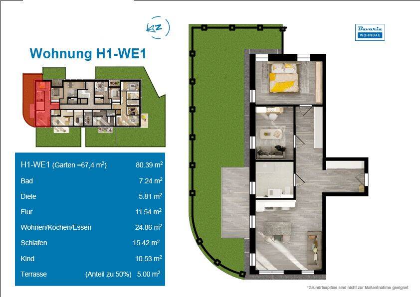 Wohngenuss mit Grünraum – 3 Zimmer & 119m² Gartenanteil, 90453 Nürnberg