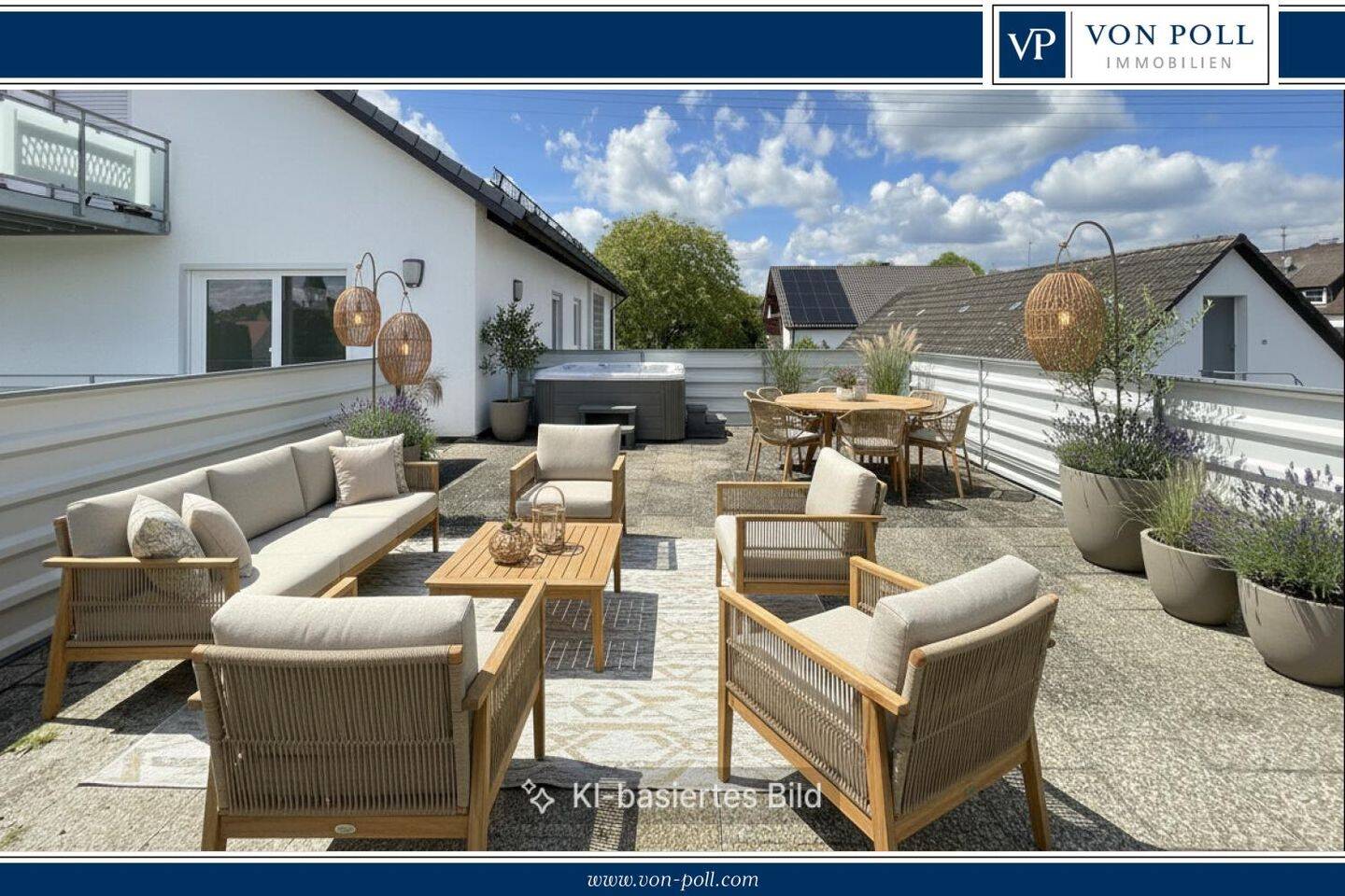 Großzügige 6-Zimmer-Wohnung mit Wintergarten, Dachterrasse, 2 Balkonen und Bahnanbindung in Dorflage, 86655 Harburg (Schwaben)