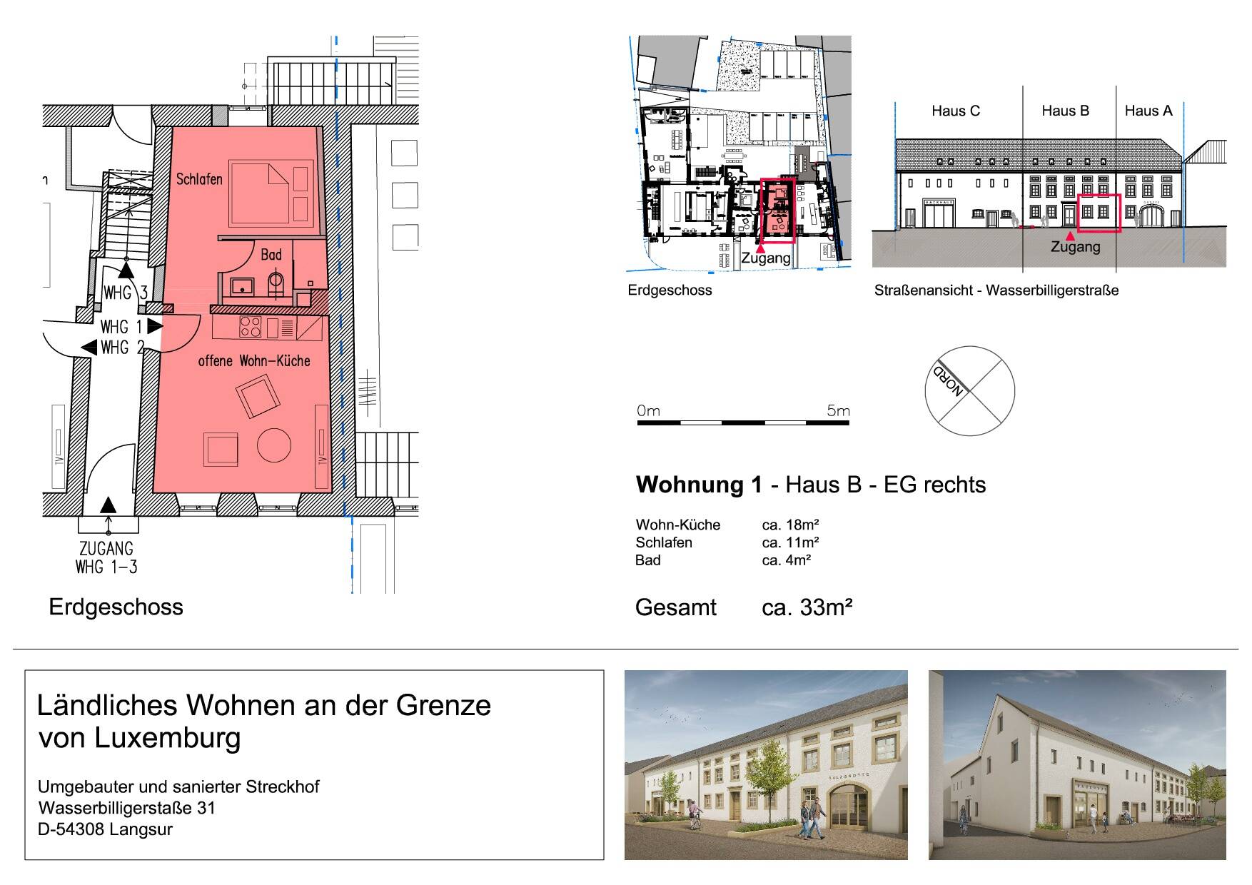 Ländliches Wohnen/ Arbeiten in einem denkmalgeschützten Bauernhof (1802) in Langsur, grenznahe zu Luxemburg, 54308 Langsur