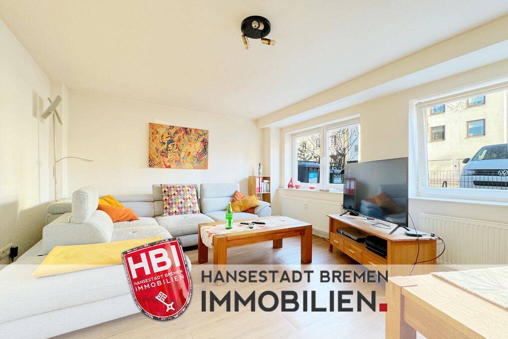 Findorff / Attraktive 2-Zimmer-Erdgeschosswohnung mit großzügigem Garten, 28215 Bremen (Bahnhofsvorstadt Findorff-Bürgerweide Regensburger Straße Weidedamm)