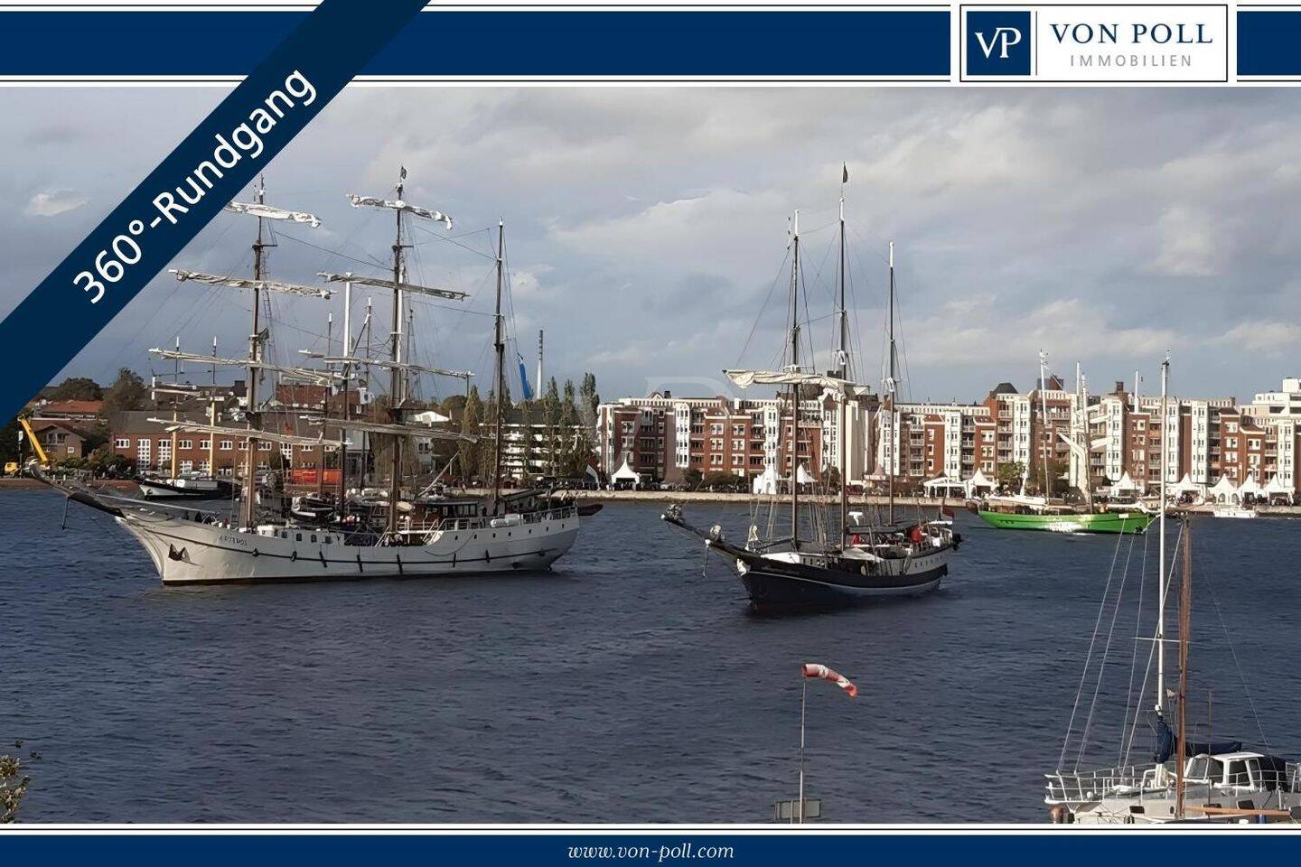 Blick auf den Jadebusen und den großen Hafen – Moderne Eigentumswohnung – 6. Obergeschoss Südstrand, 26382 Wilhelmshaven (Bant Heppens Innenhafen Innenstadt Siebethsburg)