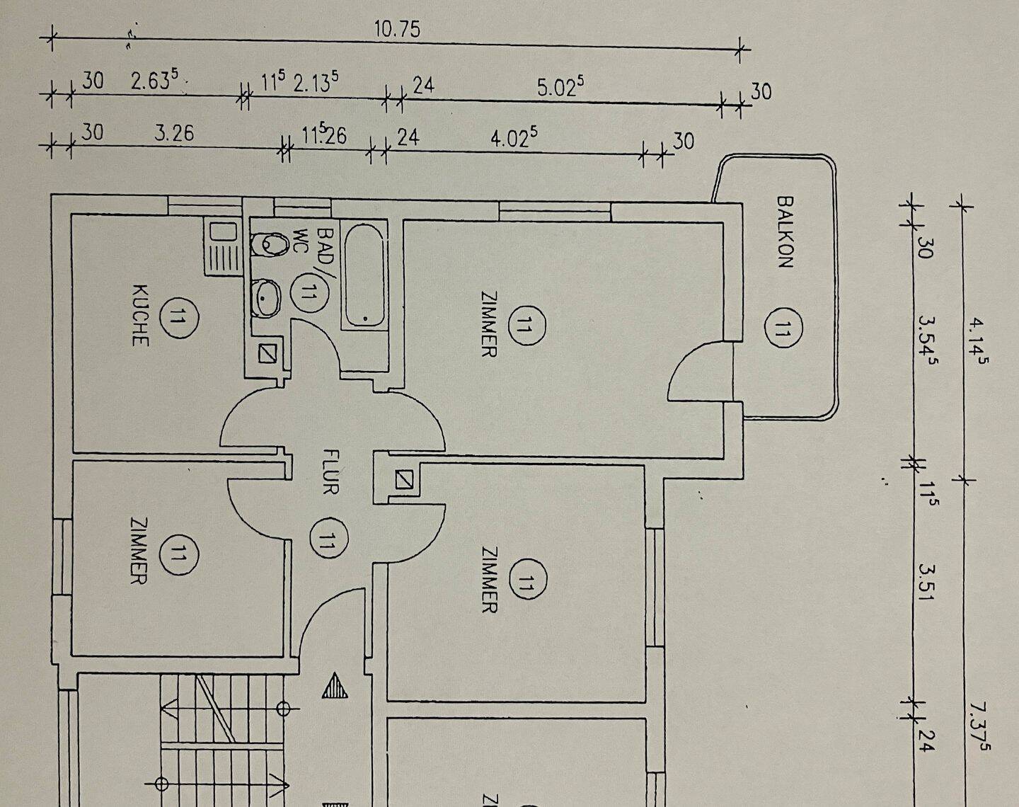 3 Zimmer WHG mit Einbauküche und Balkon in der Nordstadt von Singen, 78224 Singen (Hohentwiel)