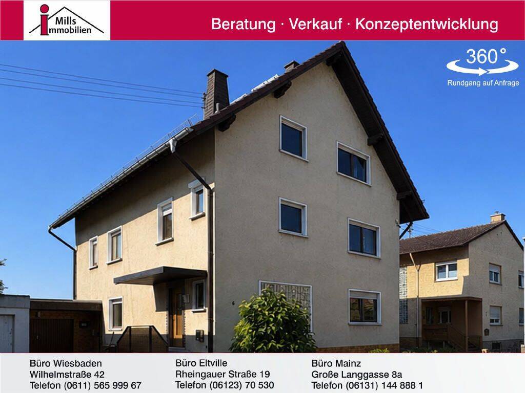 Ideales freistehendes Zweifamilienhaus mit Garten und traumhaften Weitblick in guter Lage, 55411 Bingen am Rhein