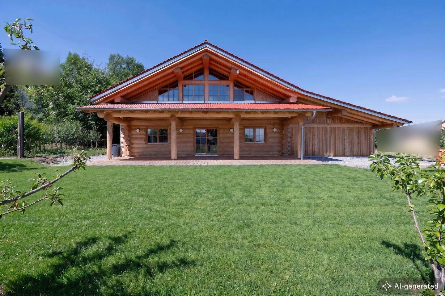 Idyllisches Landleben mit Alpenpanorama – Ökologisches Holzstammhaus, 84431 Heldenstein