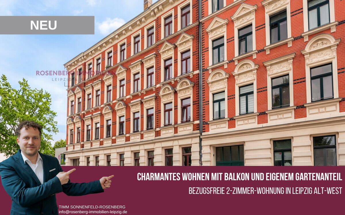 *BEZUGSFREI* Denkmalgeschützte 2-Zimmer Wohnung in Leipzig Alt-West, 4177 Leipzig (Altlindenau Lindenau)