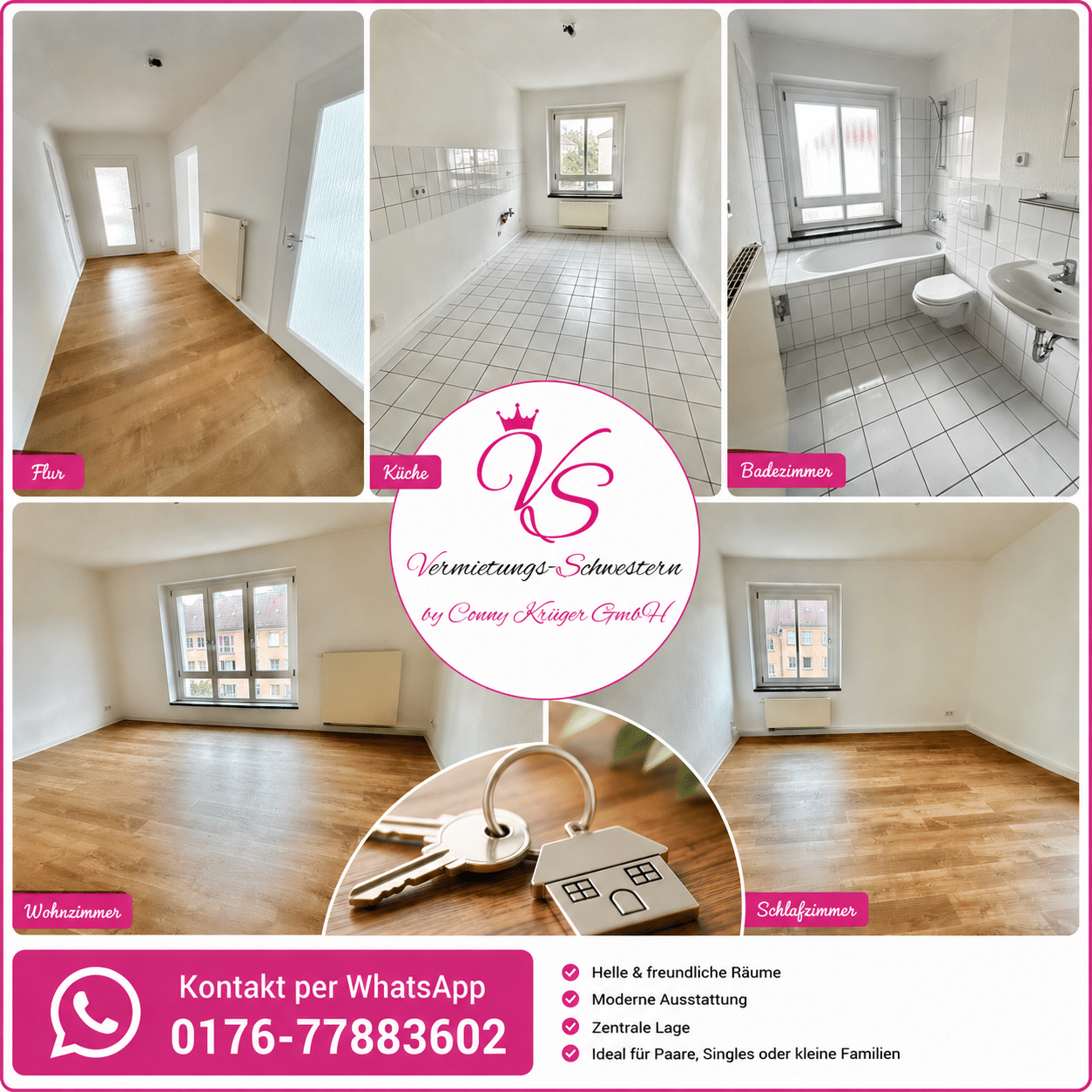 Moderne 2-Zimmer-Wohnung im Lutherviertel, Chemnitz, 9126 Chemnitz (Altchemnitz Bernsdorf Gablenz Lutherviertel Sonnenberg)