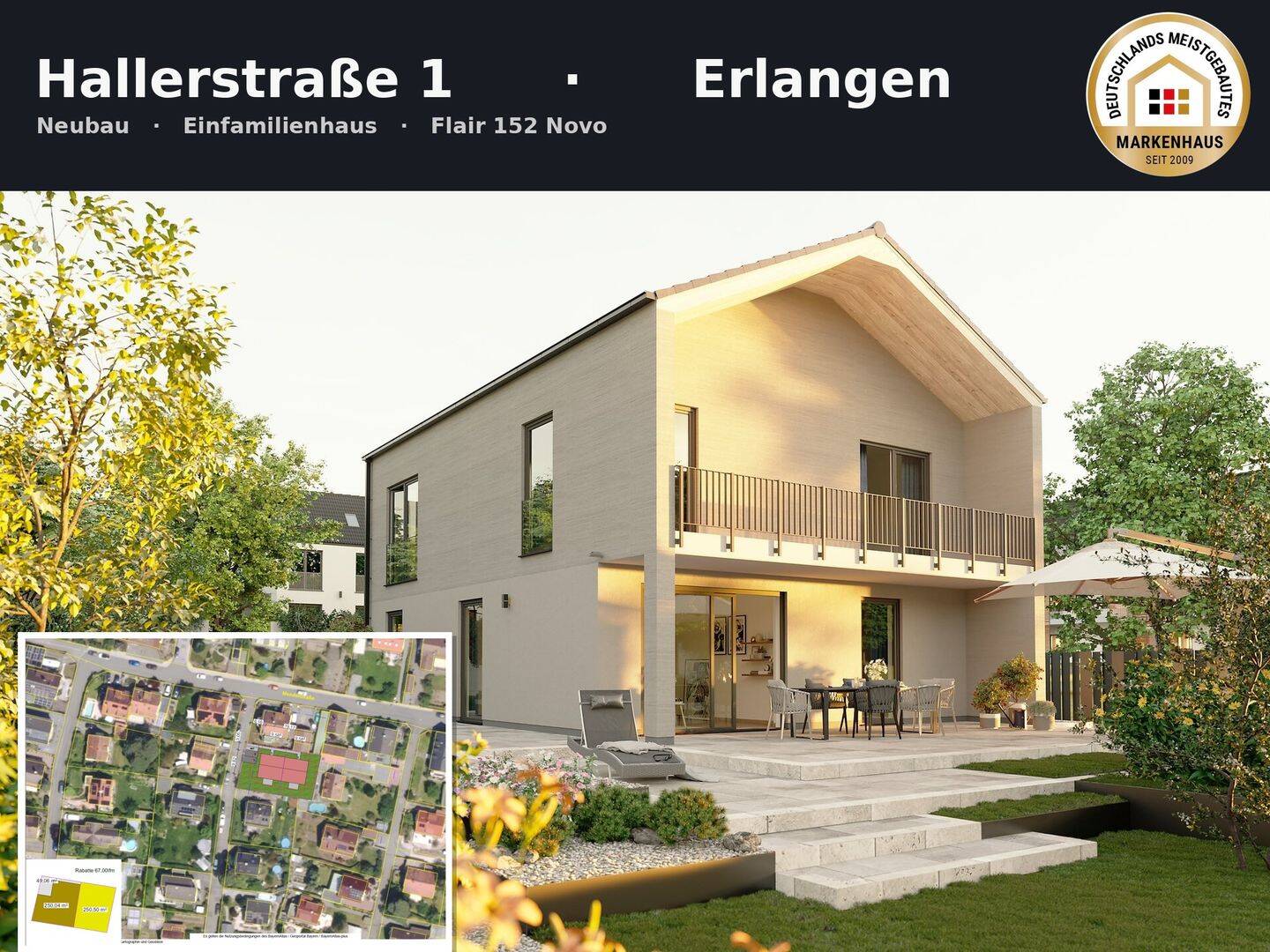Erlangen: Neubau Einfamilienhaus Premium | Komplettpreis inkl. Grundstück & Baunebenkosten, 91058 Erlangen (Bruck Eltersdorf Erlangen-Süd Sebaldussiedlung Tennenlohe)