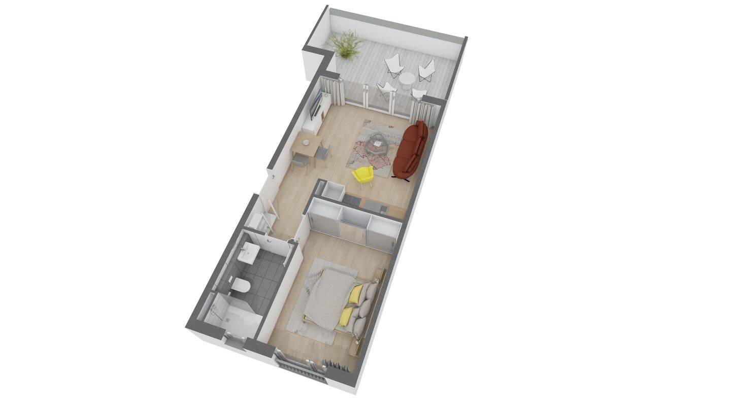 Attraktive 2,5-Zimmer-Wohnung im DG mit Dachterrasse in S-Bahn-Nähe, 63073 Offenbach am Main (Bieber)