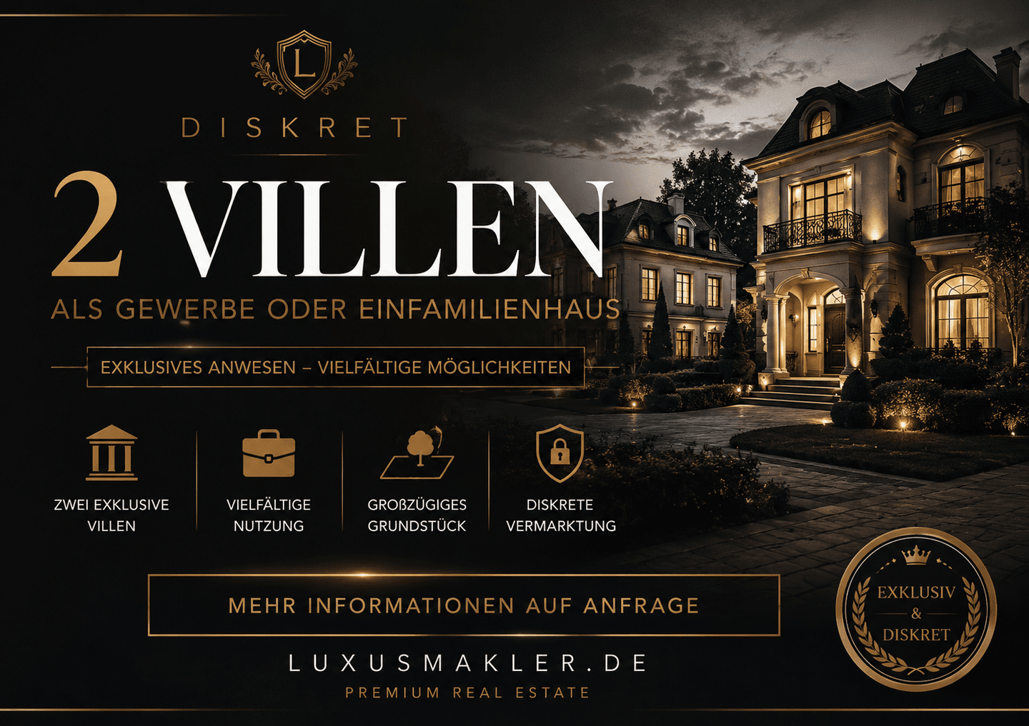 Luxuriöses Villenensemble direkt am Wasser in Mülheim zu verkaufen!, 45468 Mülheim an der Ruhr (Eppinghofen Holthausen Mitte Mitte-Ost)