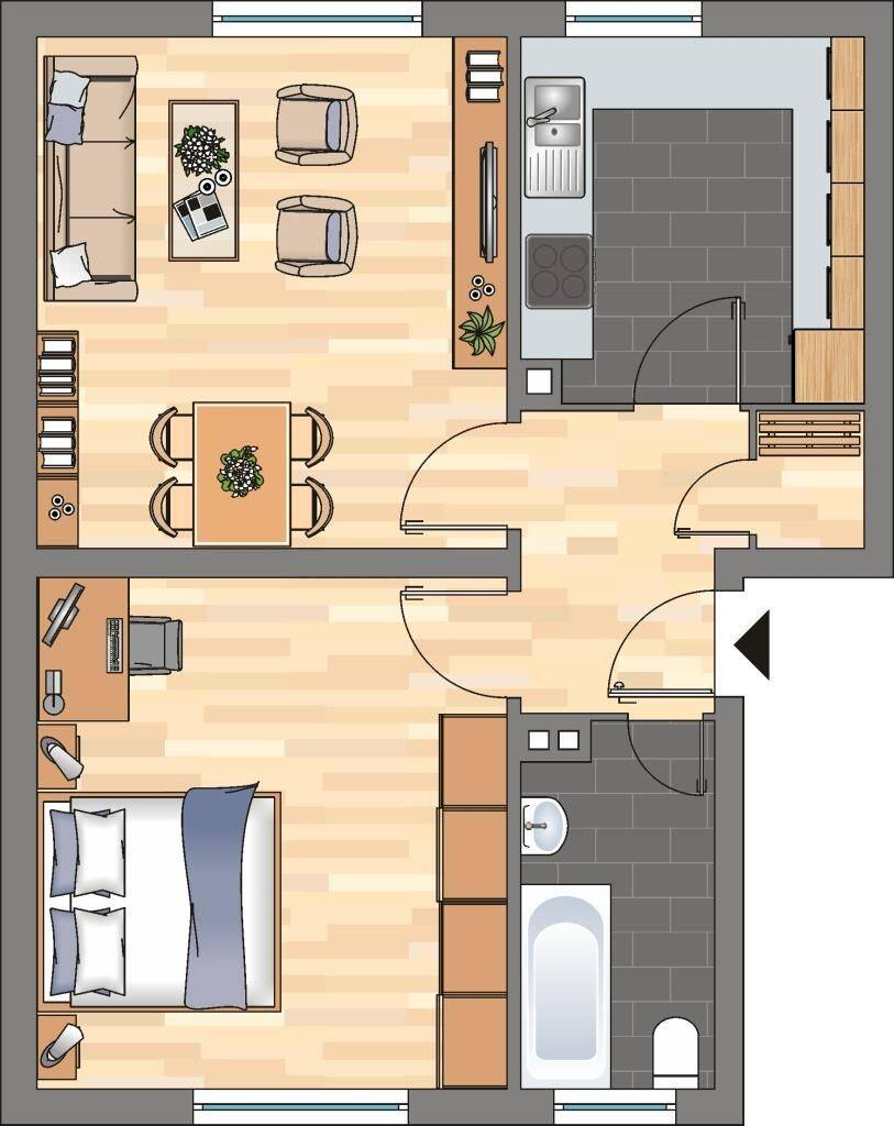 Demnächst frei! 2-Zimmer-Wohnung in Grünstadt, 67269 Grünstadt