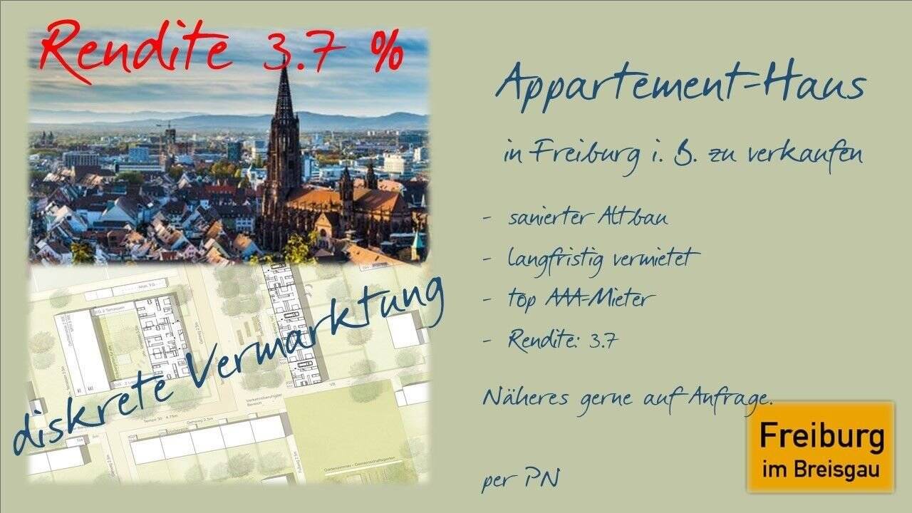Appartement-Haus in Freiburg im Breisgau zu verkaufen – 3.7 % Rendite, 70173 Stuttgart (Mitte)