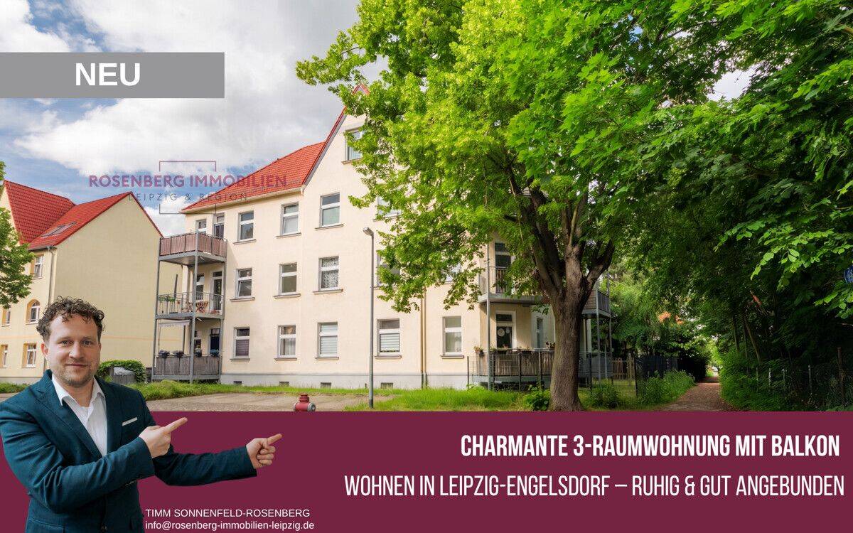 Charmante 3-Raumwohnung mit Balkon und Stellplatz im Leipziger Osten!, 4319 Leipzig (Althen-Kleinpösna Engelsdorf)