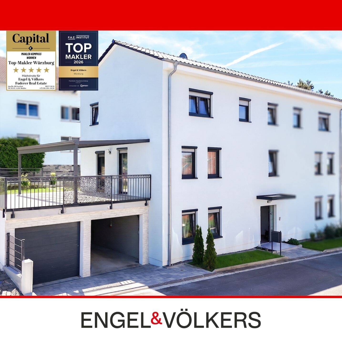 Neuwertiges Wohnensemble mit Einliegerwohnung, großer Sonnenterrasse und Doppelgarage, 97249 Eisingen