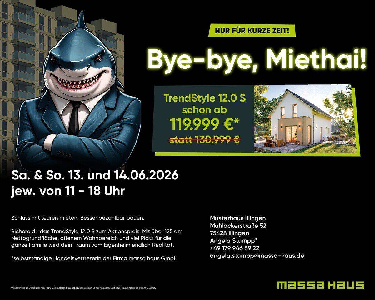 ! Bye-bye Miethai – Beratungswochenende am 13. & 14.6.26 !, 75245 Neulingen