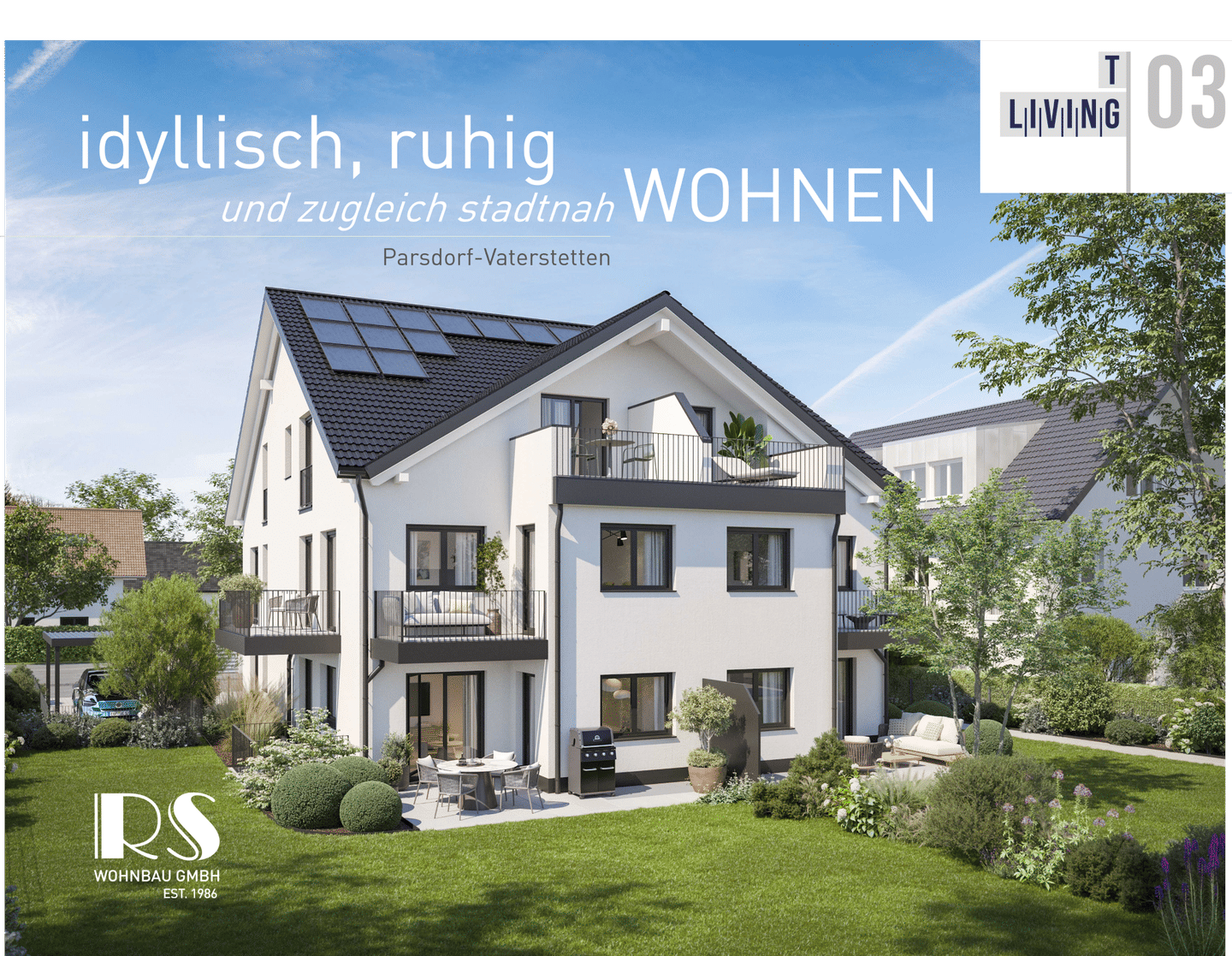 3-Zimmer-Neubau-Wohnung inkl. zwei taghellen, wohnlich ausgebauten Räumen im Souterrain, 85599 Vaterstetten