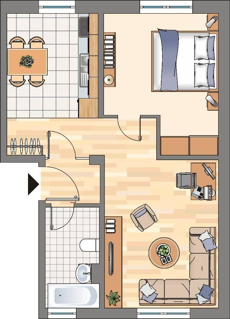 2-Zimmer-Wohnung in Dortmund Kemminghausen, 44339 Dortmund