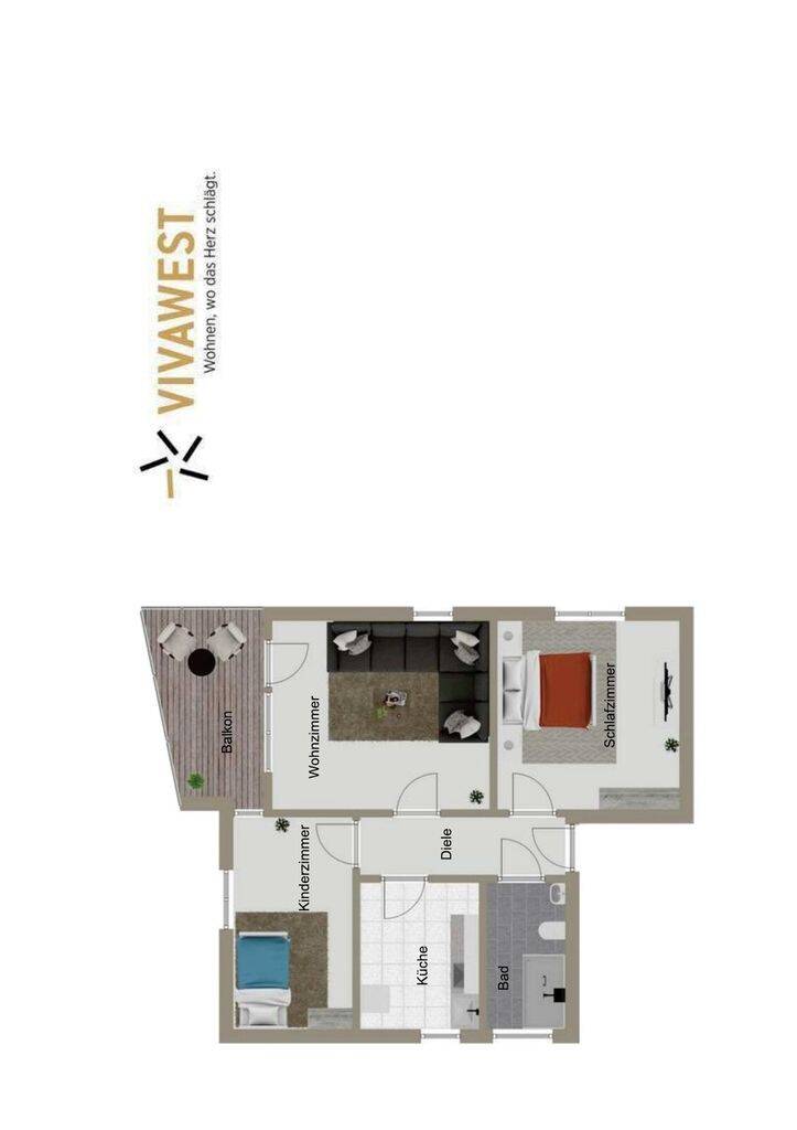 Demnächst frei! 3-Zimmer-Wohnung in Hamm Bockum-Hövel, 59075 Hamm (Bockum-Hövel Heessen)