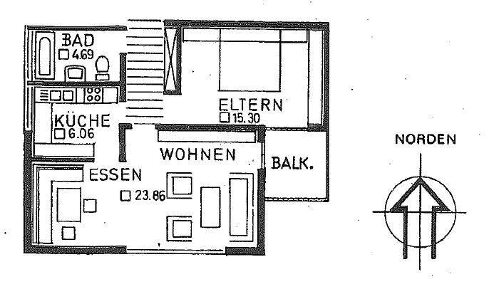 Schöne 2-Zimmer-Wohnung in Erbach-Ortsteil, 89155 Erbach
