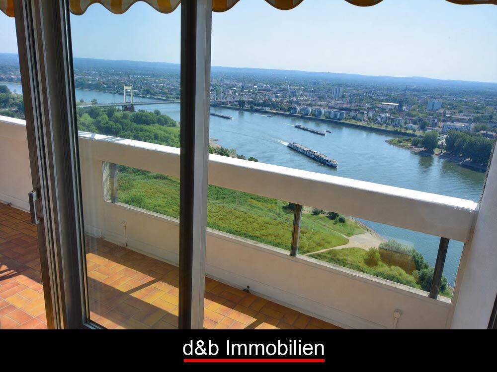 2 Zi-Wohnung mit Panorama-Rheinblick hoch oben im Axa-/Colonia-Hochhaus & PKW Stellplatz., 50735 Köln (Nippes Niehl Riehl Weidenpesch)